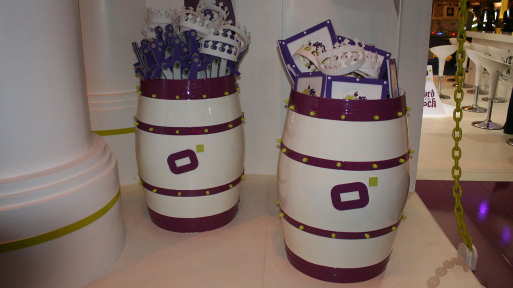 barrels filled with marker study crowns