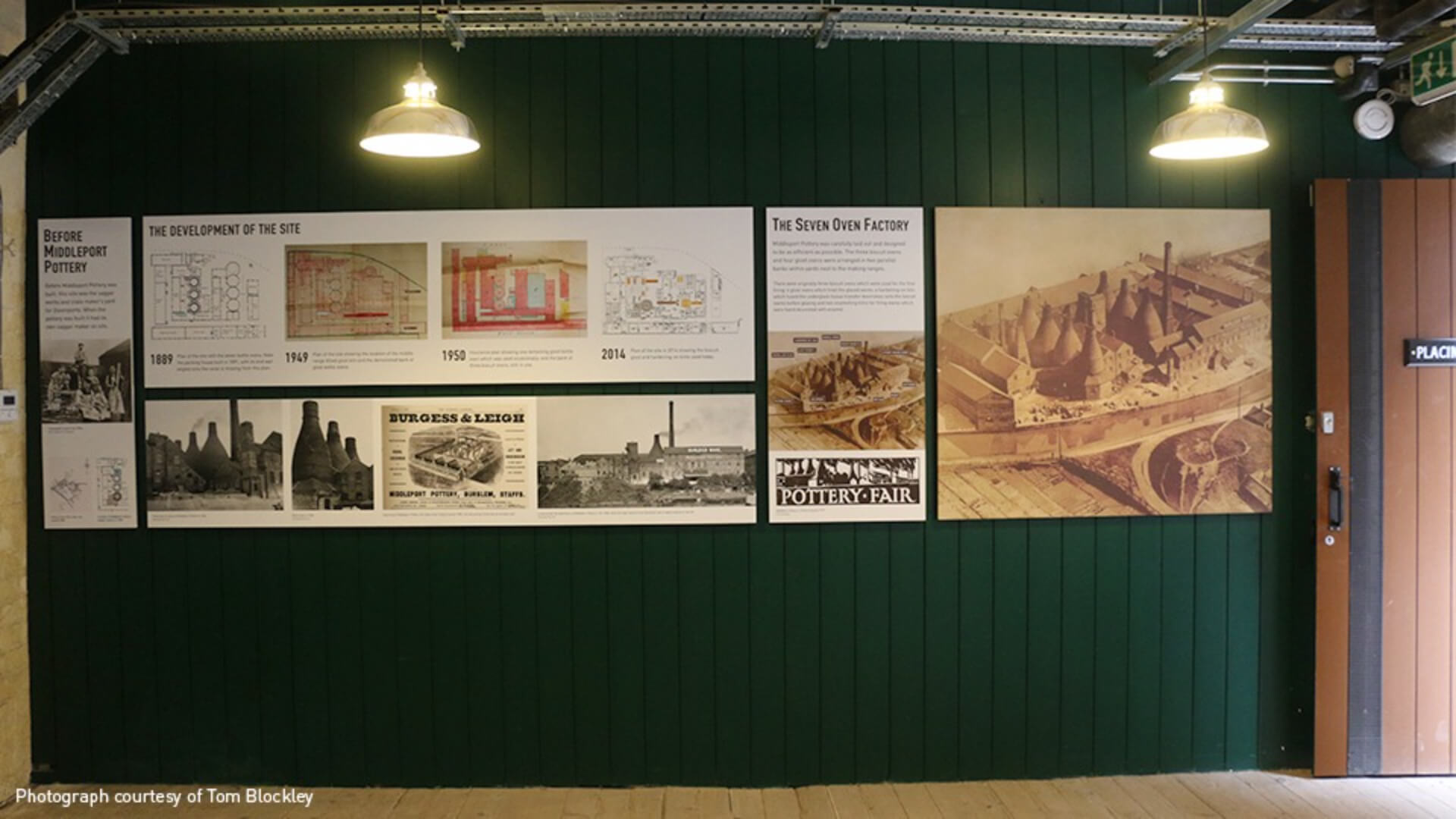 information boards about factories