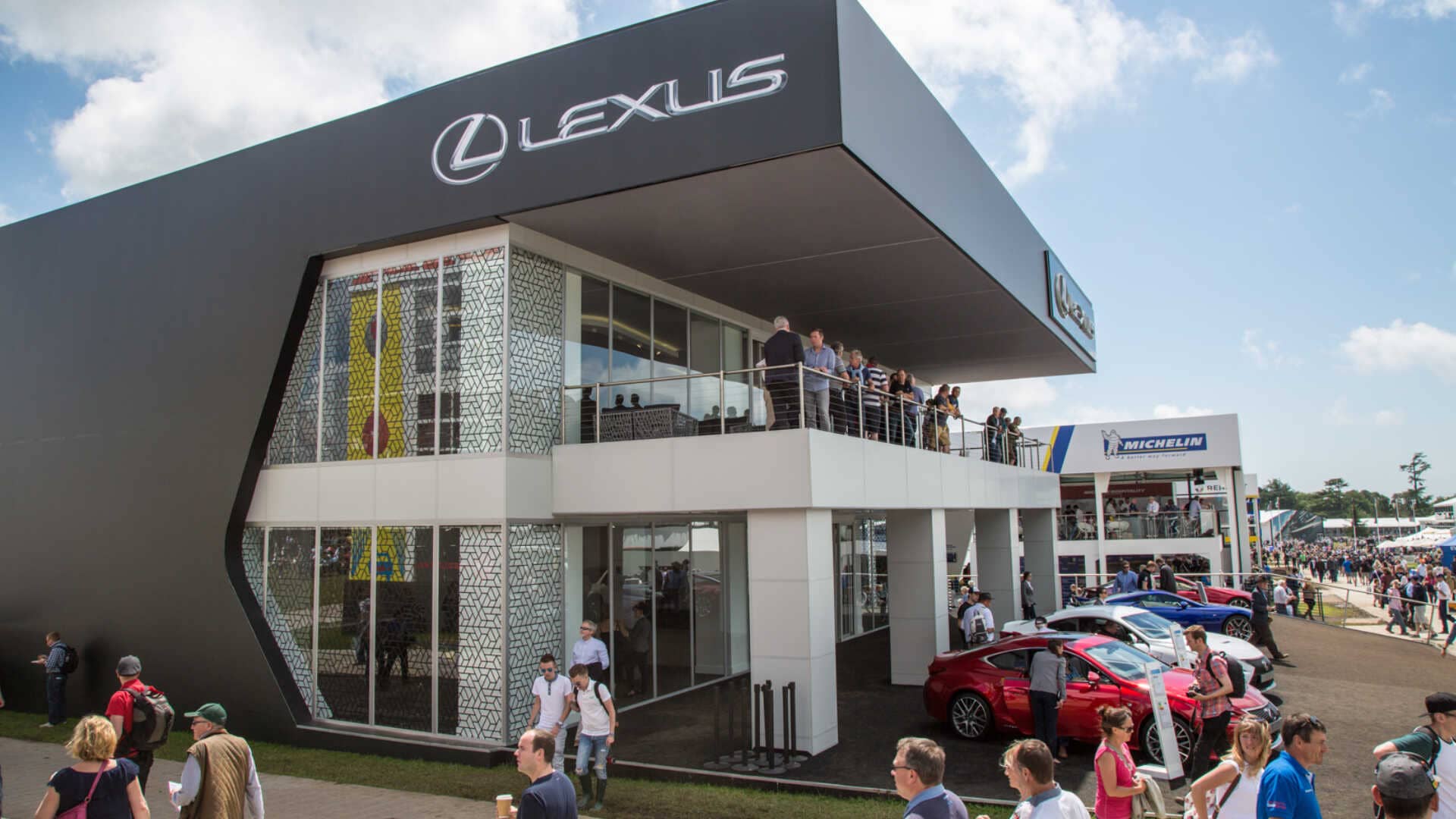 lexus exhibition with cars displayed outside