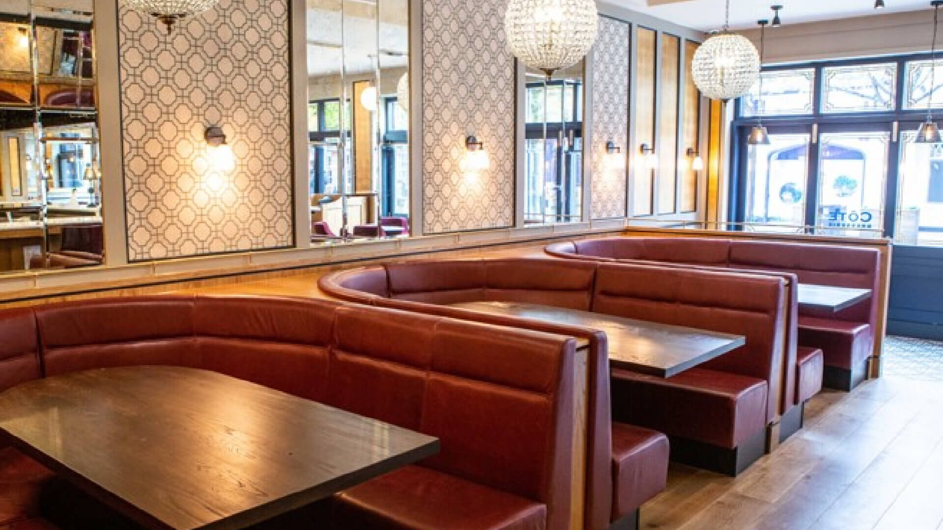 coates brasserie seating booths