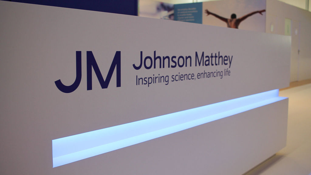 jm logo at exhibition