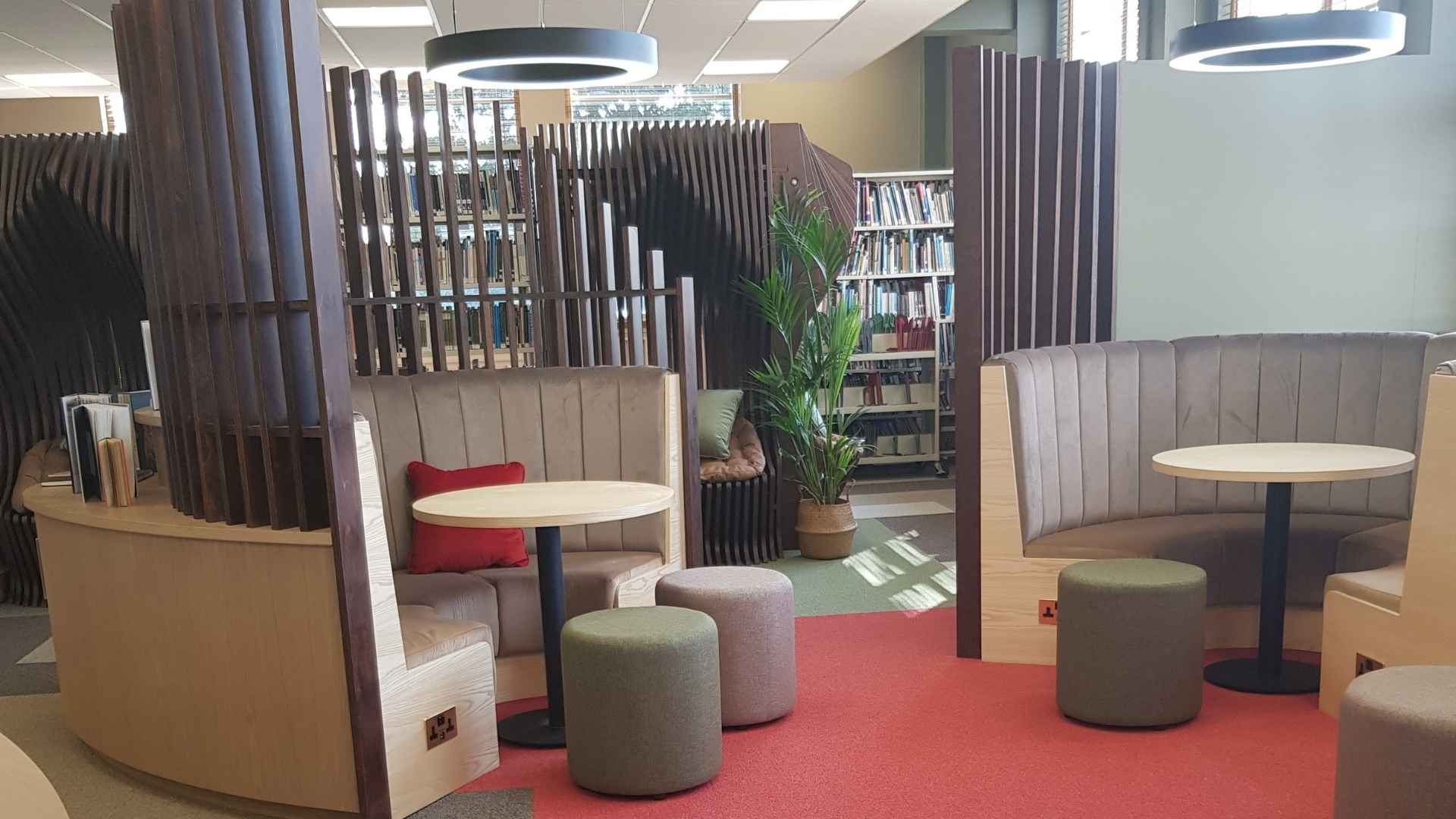 school library custom booths