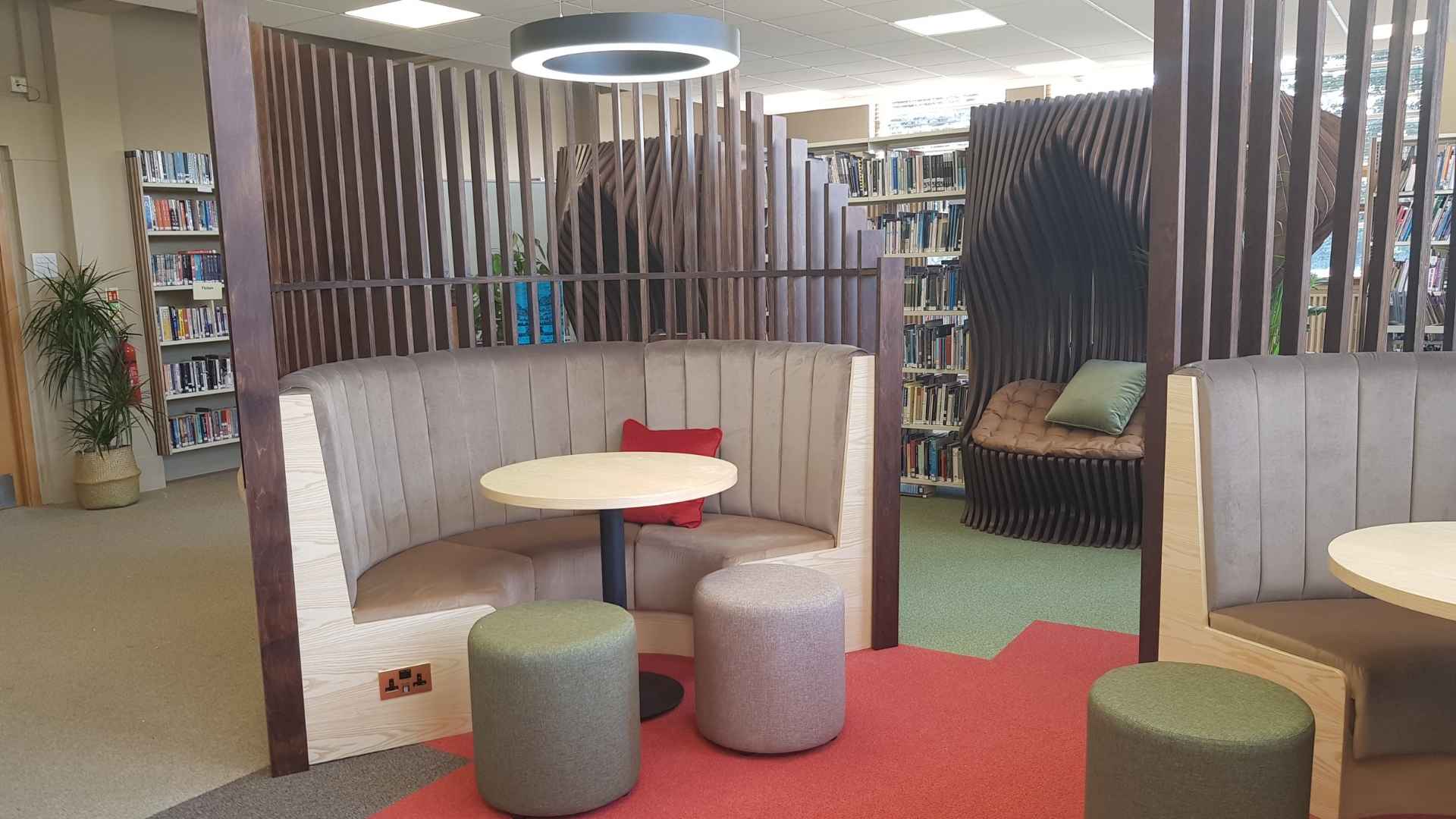 school library custom booths